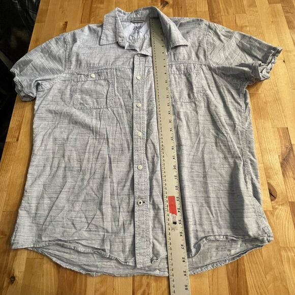 IZOD Saltwater Shirt Button up Relaxed Soft Cotton Camp‎ Casual XL EUC - Picture 10 of 11